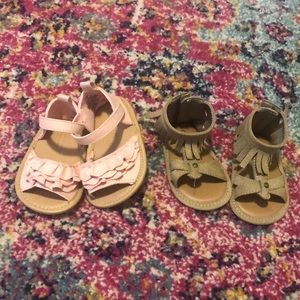 3/6 month/ size 1 baby girl summer sandals